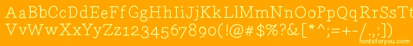 Gecko09 Font – Yellow Fonts on Orange Background