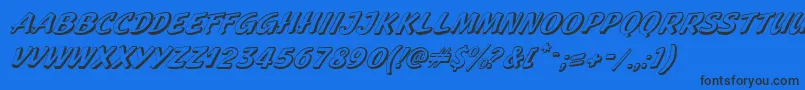 fuente GeckoItalic – Fuentes Negras Sobre Fondo Azul