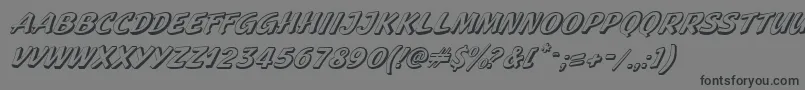 Czcionka GeckoItalic – czarne czcionki na szarym tle