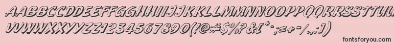 GeckoItalic-Schriftart – Schwarze Schriften auf rosa Hintergrund