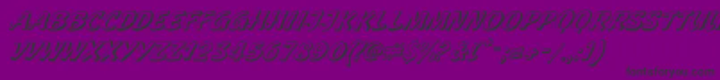 GeckoItalic Font – Black Fonts on Purple Background