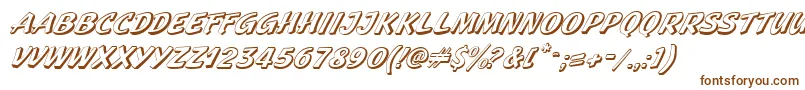 GeckoItalic-fontti – ruskeat fontit valkoisella taustalla