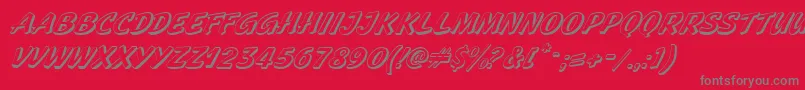 GeckoItalic Font – Gray Fonts on Red Background
