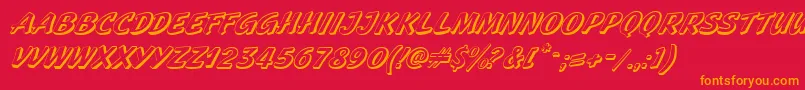 GeckoItalic Font – Orange Fonts on Red Background
