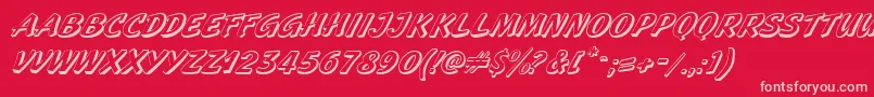 GeckoItalic Font – Pink Fonts on Red Background