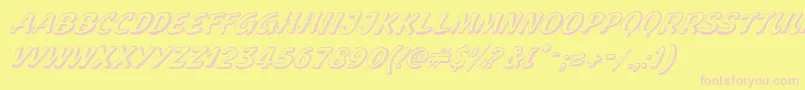 GeckoItalic Font – Pink Fonts on Yellow Background