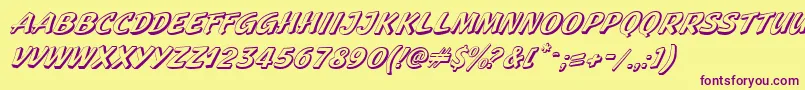 GeckoItalic Font – Purple Fonts on Yellow Background