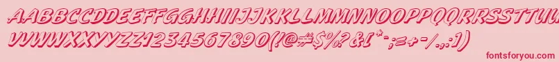 GeckoItalic Font – Red Fonts on Pink Background