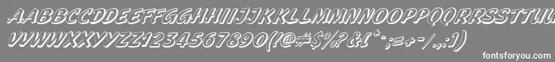 Шрифт GeckoItalic – белые шрифты на сером фоне