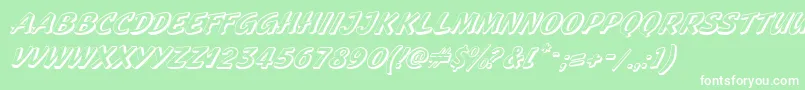 fuente GeckoItalic – Fuentes Blancas Sobre Fondo Verde