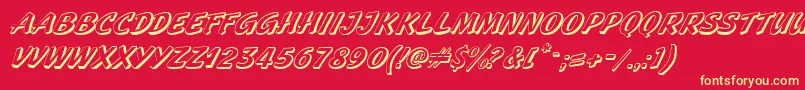 GeckoItalic Font – Yellow Fonts on Red Background