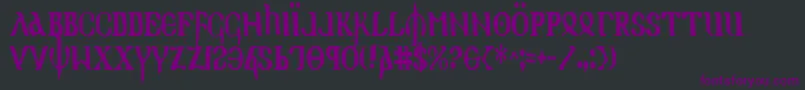 Holyv2c Font – Purple Fonts on Black Background
