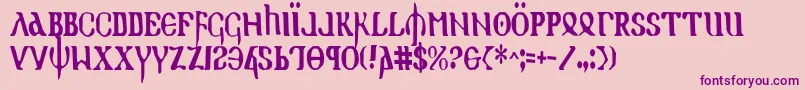 Holyv2c Font – Purple Fonts on Pink Background