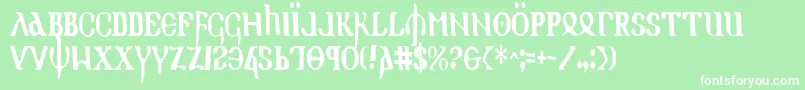 Holyv2c Font – White Fonts on Green Background