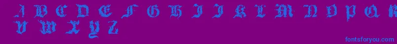 Diabolique Font – Blue Fonts on Purple Background