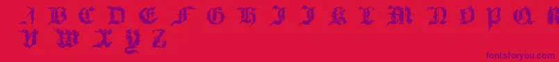 Diabolique Font – Purple Fonts on Red Background