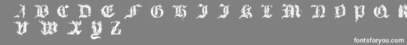 フォントDiabolique – 灰色の背景に白い文字