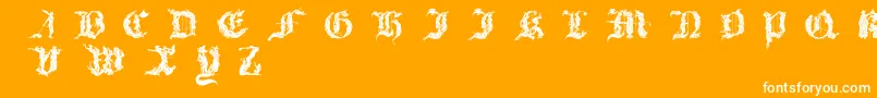 Diabolique Font – White Fonts on Orange Background