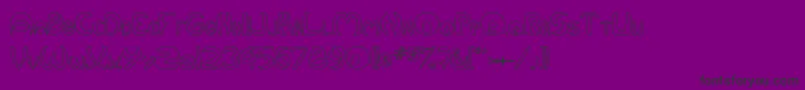 QurveHollow Font – Black Fonts on Purple Background