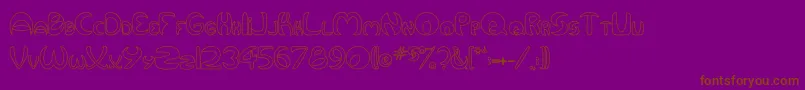 QurveHollow Font – Brown Fonts on Purple Background