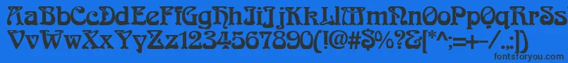 ArabiaNormal Font – Black Fonts on Blue Background