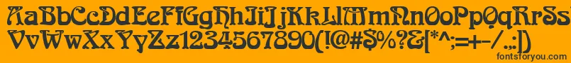 ArabiaNormal Font – Black Fonts on Orange Background