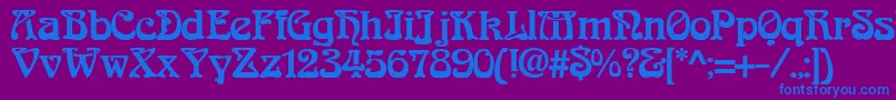 ArabiaNormal Font – Blue Fonts on Purple Background