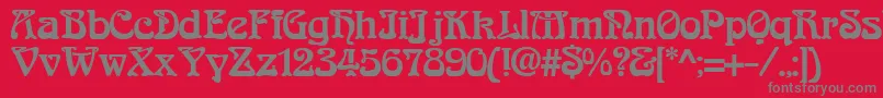 ArabiaNormal-Schriftart – Graue Schriften auf rotem Hintergrund