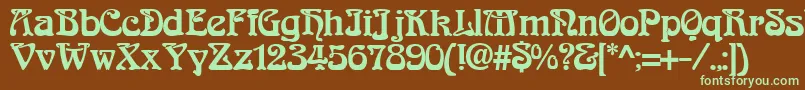 ArabiaNormal Font – Green Fonts on Brown Background