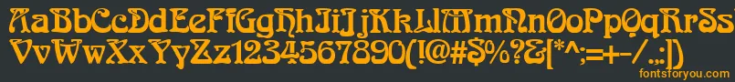 ArabiaNormal Font – Orange Fonts on Black Background