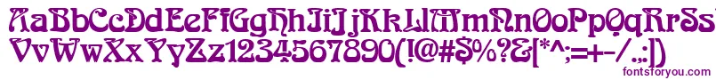 Czcionka ArabiaNormal – fioletowe czcionki