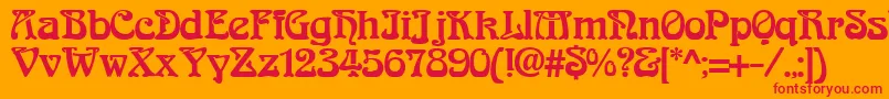 ArabiaNormal Font – Red Fonts on Orange Background