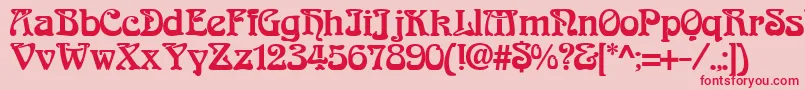 ArabiaNormal Font – Red Fonts on Pink Background