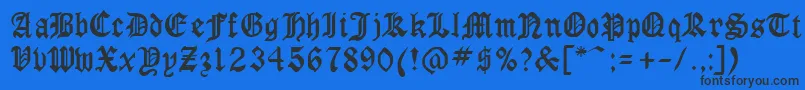 GotCond Font – Black Fonts on Blue Background