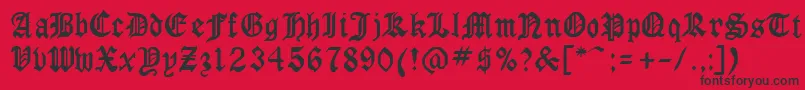 GotCond Font – Black Fonts on Red Background