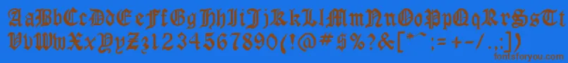 Шрифт GotCond – коричневые шрифты на синем фоне