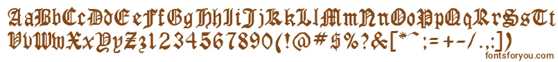 Шрифт GotCond – коричневые шрифты на белом фоне