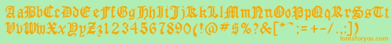 GotCond Font – Orange Fonts on Green Background