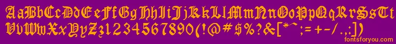 GotCond Font – Orange Fonts on Purple Background