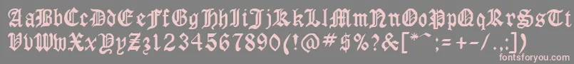 フォントGotCond – 灰色の背景にピンクのフォント