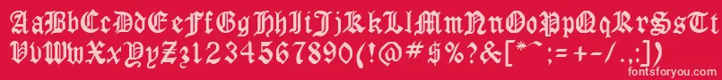 GotCond Font – Pink Fonts on Red Background