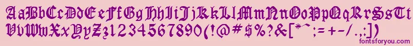 GotCond Font – Purple Fonts on Pink Background
