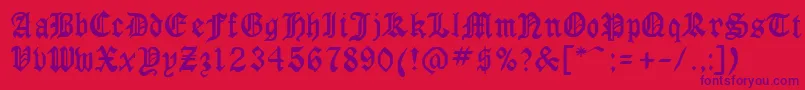 GotCond Font – Purple Fonts on Red Background
