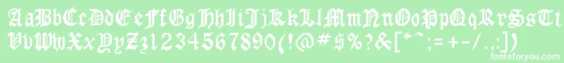 フォントGotCond – 緑の背景に白い文字