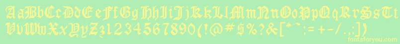 GotCond Font – Yellow Fonts on Green Background