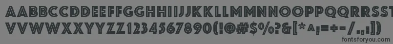 ZamenhofInline-Schriftart – Schwarze Schriften auf grauem Hintergrund