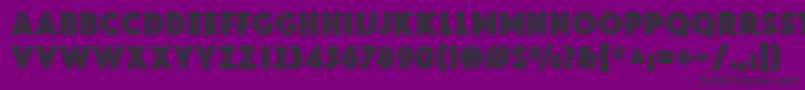 ZamenhofInline Font – Black Fonts on Purple Background