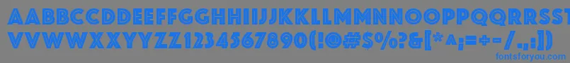 ZamenhofInline Font – Blue Fonts on Gray Background