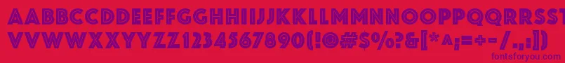 ZamenhofInline Font – Purple Fonts on Red Background