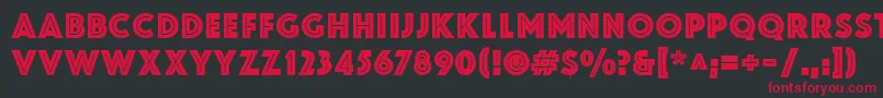 ZamenhofInline Font – Red Fonts on Black Background
